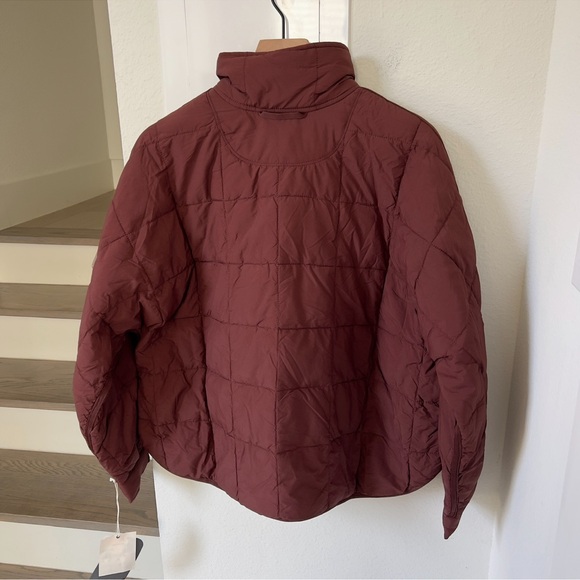NWT Free People Pippa Packable Puffer Jacket in Bitter Chocolate Brown - Picture 5 of 8